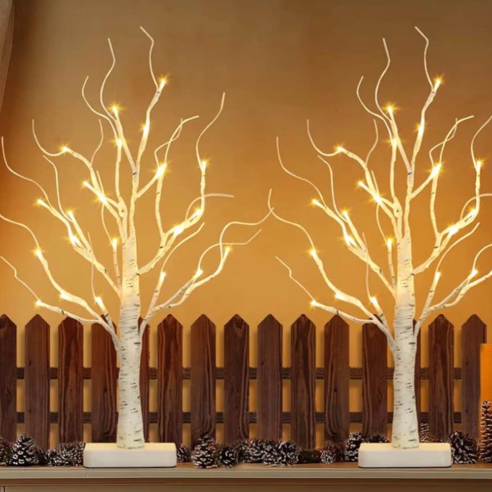 LED Lighted Birch Tree Decoration